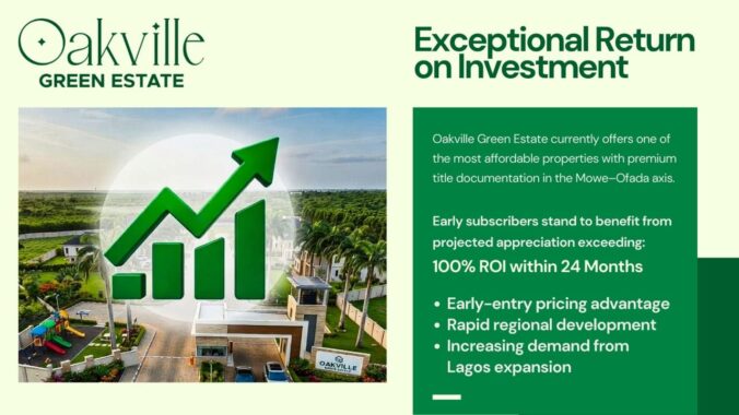 OAKVILLE Green Estate mowe ofada