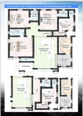Solace city 3 bedroom bungalow floor plan