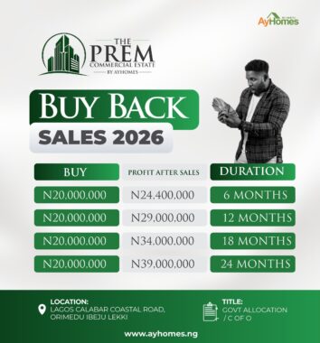 The prem commercial real estate buy back lagos